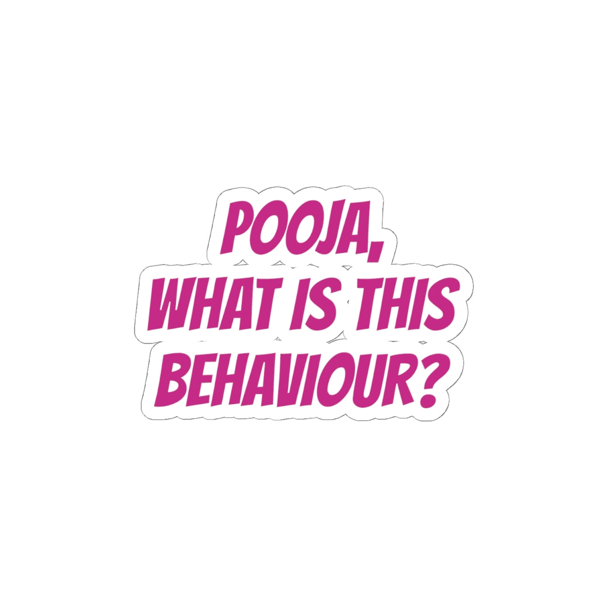 Pooja, What is This Behaviour Sticker